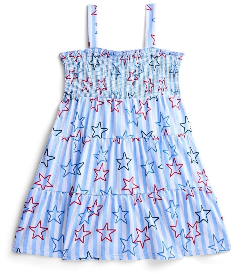 WAY TO CELEBRATE! Girls' Americana Smocked Dress Size 8